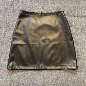 Gap Black Faux Leather Mini Skirt